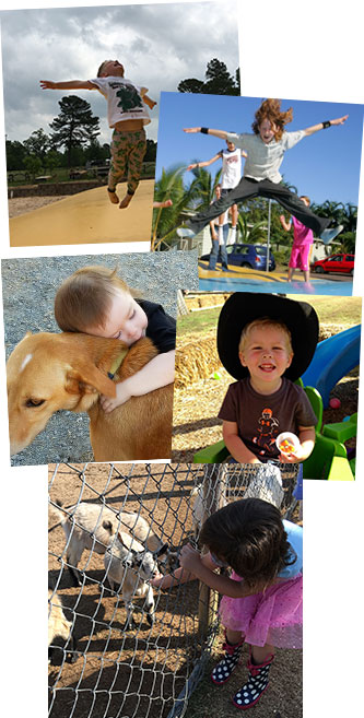 Great fun and lots of activities at the petting zoo and play areas at Educational School Tours at Motley's Pumpkin Patch and Christmas Trees, Little Rock, Arkansas